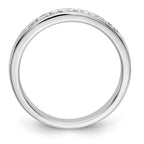 14K White Gold 7-Stone 3/8 carat Round Diamond Complete Channel Band