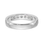 14K White Gold 7-Stone 3/8 carat Round Diamond Complete Channel Band
