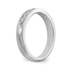14K White Gold 7-Stone 3/8 carat Round Diamond Complete Channel Band