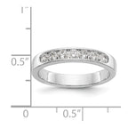 14K White Gold 7-Stone Diamond Channel Band