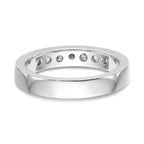 14K White Gold 7-Stone 1/2 carat Round Diamond Complete Channel Band