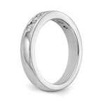 14K White Gold 7-Stone 1/2 carat Round Diamond Complete Channel Band