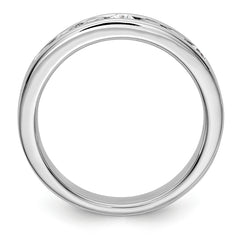 14K White Gold 7-Stone 5/8 carat Round Diamond Complete Channel Band - 6