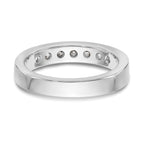 14K White Gold 7-Stone 5/8 carat Round Diamond Complete Channel Band