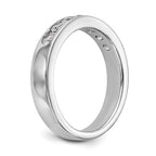 14K White Gold 7-Stone 5/8 carat Round Diamond Complete Channel Band