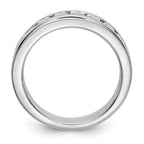14K White Gold 7-Stone 5/8 carat Round Diamond Complete Channel Band