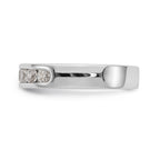 14K White Gold 7-Stone 5/8 carat Round Diamond Complete Channel Band
