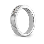 14K White Gold 7-Stone 5/8 carat Round Diamond Complete Channel Band