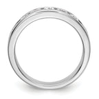 14K White Gold 7-Stone 3/4 carat Round Diamond Complete Channel Band
