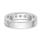 14K White Gold 7-Stone 3/4 carat Round Diamond Complete Channel Band