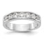 14K White Gold 7-Stone 3/4 carat Round Diamond Complete Channel Band