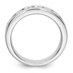14K White Gold 7-Stone 1 carat Round Diamond Complete Channel Band