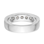 14K White Gold 7-Stone 1 carat Round Diamond Complete Channel Band