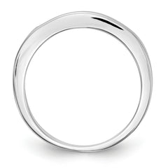 14K White Gold 7-Stone 1/3 carat Princess Diamond Complete Channel Band - 7