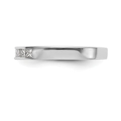 14K White Gold 7-Stone 1/3 carat Princess Diamond Complete Channel Band - 7