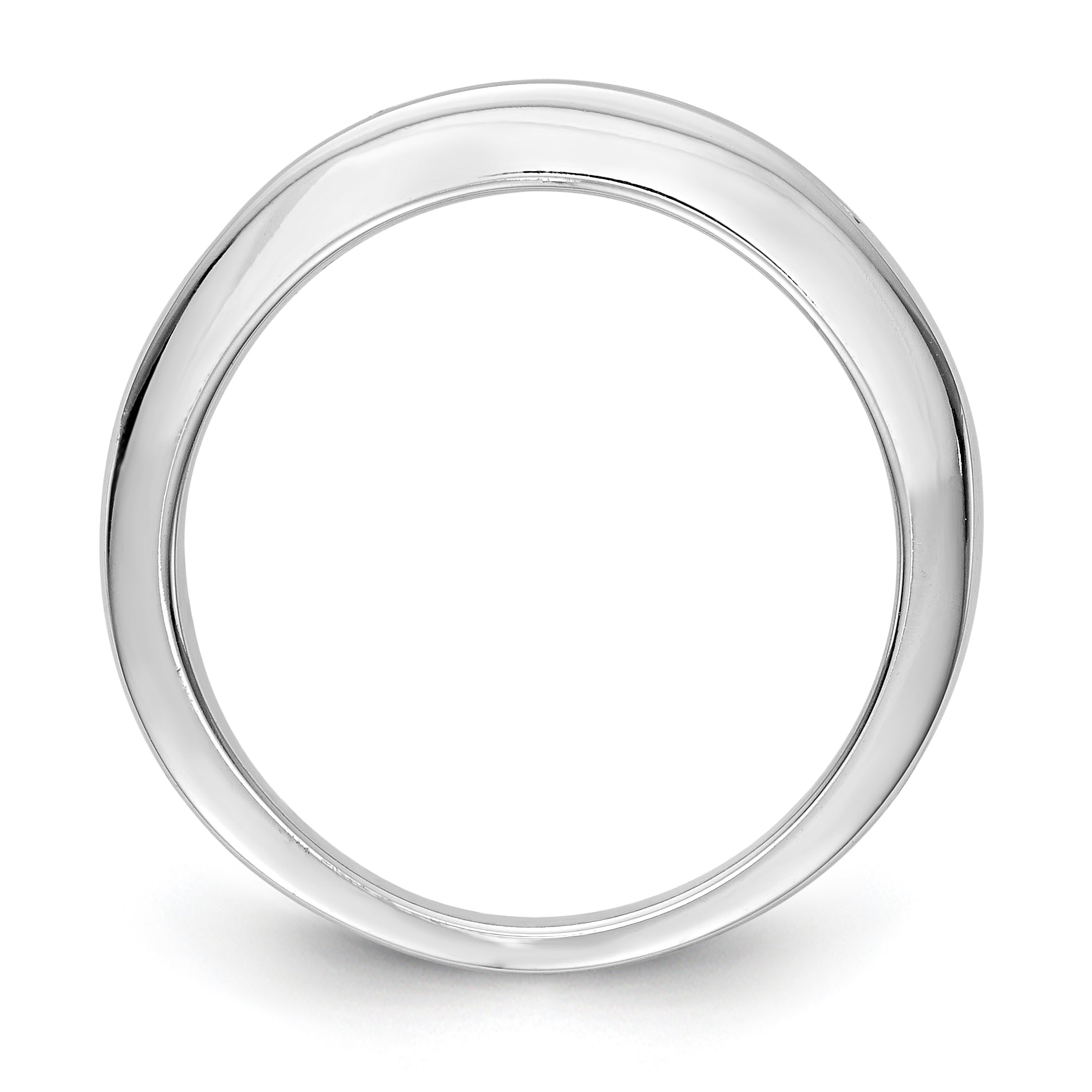 14K White Gold 7-Stone 1/2 carat Princess Diamond Complete Channel Band - 7