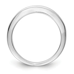 14K White Gold 7-Stone 1/2 carat Princess Diamond Complete Channel Band - 7