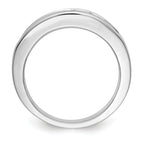 14K White Gold 7-Stone 1 carat Princess Diamond Complete Channel Band