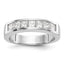 14K White Gold 7-Stone 1 carat Princess Diamond Complete Channel Band
