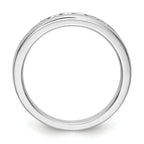 14K White Gold 8-Stone 1/3 carat Round Diamond Complete Channel Band