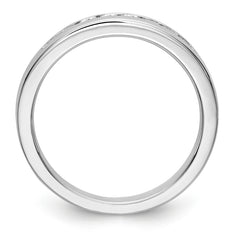 14K White Gold 8-Stone 1/3 carat Round Diamond Complete Channel Band - 6