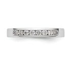 14K White Gold 8-Stone 1/3 carat Round Diamond Complete Channel Band