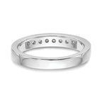 14K White Gold 8-Stone 1/3 carat Round Diamond Complete Channel Band