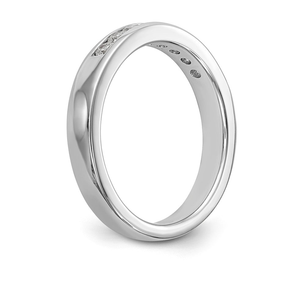 14K White Gold 8-Stone 1/3 carat Round Diamond Complete Channel Band - 6