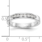 14K White Gold 8-Stone 1/3 carat Round Diamond Complete Channel Band