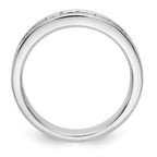 14K White Gold 8-Stone 1/2 carat Round Diamond Complete Channel Band