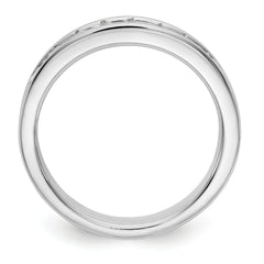 14K White Gold 8-Stone 1/2 carat Round Diamond Complete Channel Band - 6