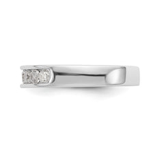 14K White Gold 8-Stone 1/2 carat Round Diamond Complete Channel Band - 6
