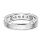 14K White Gold 8-Stone 1/2 carat Round Diamond Complete Channel Band