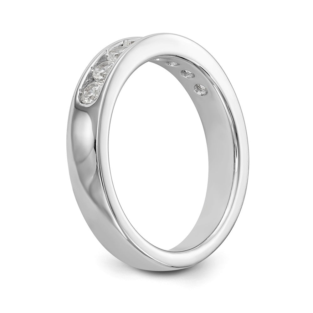 14K White Gold 8-Stone 1/2 carat Round Diamond Complete Channel Band - 6
