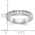 14K White Gold 8-Stone 1/2 carat Round Diamond Complete Channel Band