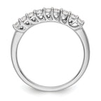 14K White Gold 9-Stone Shared Prong 1/3 carat Complete Round Diamond Band
