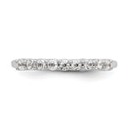 14K White Gold 9-Stone Shared Prong 1/3 carat Complete Round Diamond Band