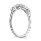 14K White Gold 9-Stone Shared Prong 1/3 carat Complete Round Diamond Band