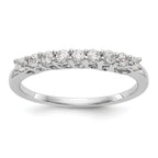 14K White Gold 9-Stone Shared Prong 1/3 carat Complete Round Diamond Band