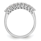 14K White Gold 9-Stone Shared Prong 1/2 carat Complete Round Diamond Band