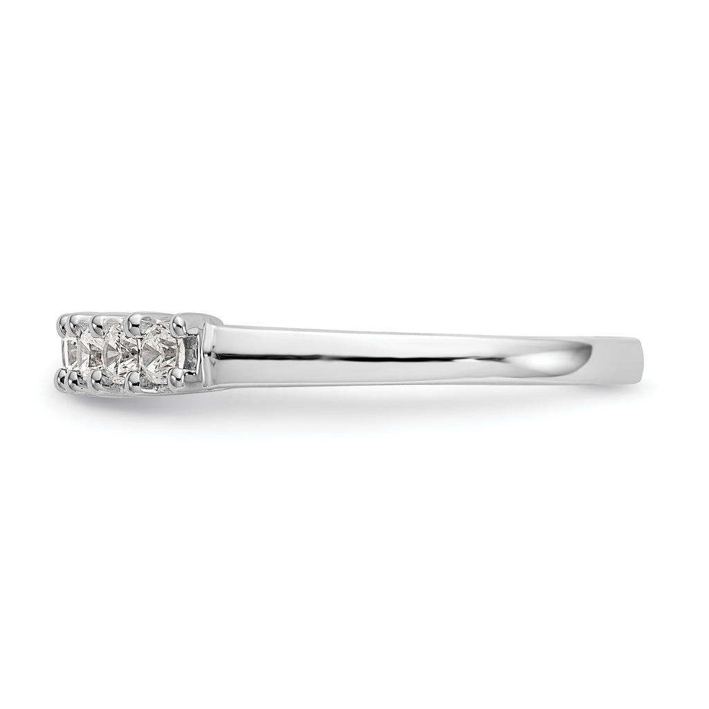 14K White Gold 9-Stone Shared Prong 1/2 carat Complete Round Diamond Band