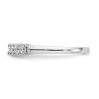 14K White Gold 9-Stone Shared Prong 1/2 carat Complete Round Diamond Band