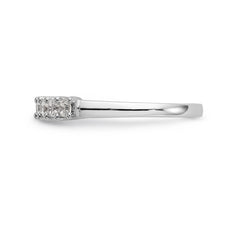 14K White Gold 9-Stone Shared Prong 1/2 carat Complete Round Diamond Band - 7