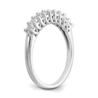 14K White Gold 9-Stone Shared Prong 1/2 carat Complete Round Diamond Band