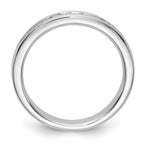 14K White Gold 9-Stone 1/4 carat Round Diamond Complete Channel Band