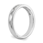 14K White Gold 9-Stone 1/4 carat Round Diamond Complete Channel Band