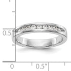 14K White Gold 9-Stone 1/4 carat Round Diamond Complete Channel Band