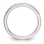 14K White Gold 9-Stone 1/3 carat Round Diamond Complete Channel Band