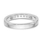 14K White Gold 9-Stone 1/3 carat Round Diamond Complete Channel Band