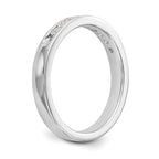 14K White Gold 9-Stone 1/3 carat Round Diamond Complete Channel Band
